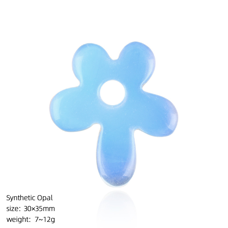 Natural Stone Flower Pendant for DIY Jewellery Making